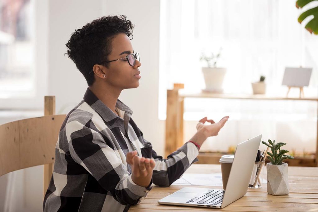 a teen uses helpful stress management tips to manage their stress and anxiety symptoms