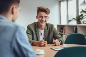 smiling adolescent learning what to expect in cognitive-behavioral therapy